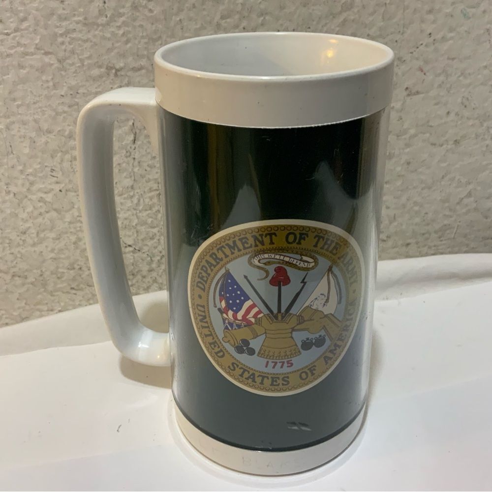 Department of The Army USA Thermo Serv Mug 6 1/2" Tall Rare Excellent Condition